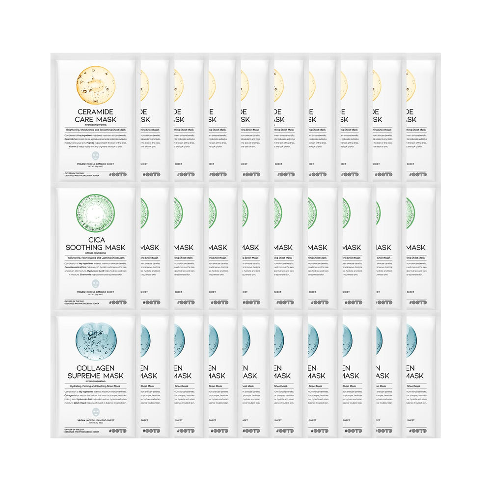 Coffret #OOTD avec masques feuilles hydratants pour peau douce.