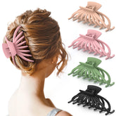 PINZA OPAUL de cabello grande en negro, ofrece sujeción estable para mechones gruesos.