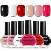 OpenLive set de esmaltes rosado neutro para looks versátiles.