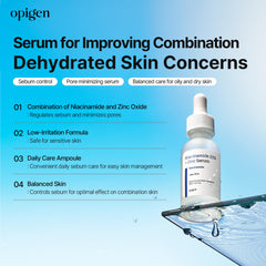Opigen Niacinamida 22% + Zinc, aplicación en la piel para poros y textura más suave