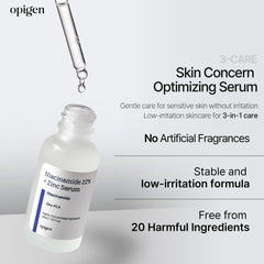 Opigen Niacinamida 22% + Zinc, envase del suero para presentación y almacenamiento