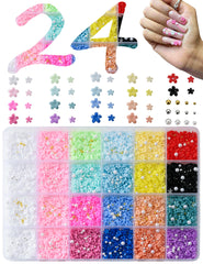 OPMADM flores 3D para uñas, toque primaveral y duradero para manicura