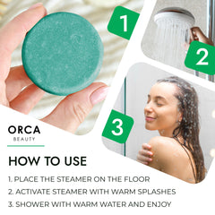 Orca Beauty activación en tres pasos para vapor suave