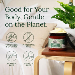Organic Jaguar crema corporal, fragancia tropical, sensación fresca y reconfortante.