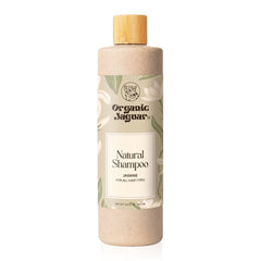 Organic Jaguar shampoo bottle with castor oil for nourishing, gentle cleansing.