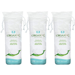 Organyc almohadillas de algodón orgánico para desmaquillar, suaves y biodegradables.