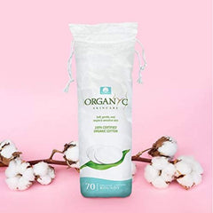 Organyc discos de algodón orgánico para limpieza diaria del bebé con suavidad.