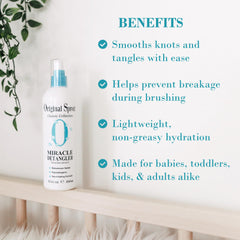 Original Sprout Miracle Detangler: spray en acción para un peinado suave y manejable.