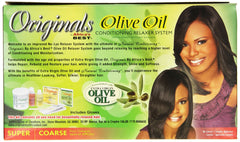 Originals by Africa's Best aplicación del kit-relajante-capilar para suavidad y control del encrespamiento.