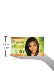 Originals by Africa's Best resultado del kit-relajante-capilar con aceite de oliva para cabello liso.