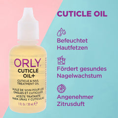 Orly Cuticle Oil Plus con gotero para aplicación limpia