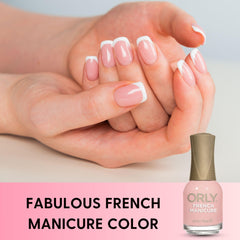 Orly manicura francesa color: cobertura sin vetas