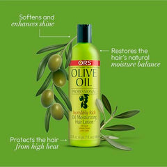 ORS Aceite de Oliva Profesional: textura sedosa para un cabello suave y manejable.