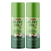 Spray ORS Brillo Nutritivo con Aceite de Oliva y Coco, ideal para uso diario.