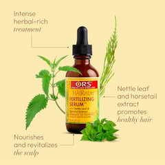 ORS HairRestore Serum: etiqueta detallada con ortiga y cola de caballo