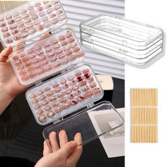 Oskrieel organizador de uñas plegable triple, compacto para bolso.