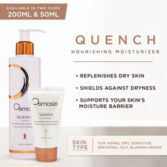 Textura suave de OSMOSIS QUENCH que hidrata sin dejar grasa.