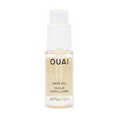 Aceite OUAI para cabello, botella de viaje, aporta brillo y protección.