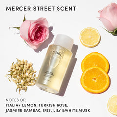 OUAI Champú Fino: aplicación con espuma suave en el cabello.