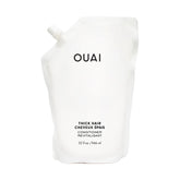 OUAI Acondicionador para cabello grueso en frasco de recarga para cabello suave.
