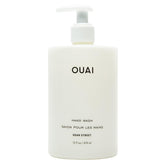 OUAI Jabon manos Dean Street con dispensador, limpieza suave y exfoliación ligera para la piel.