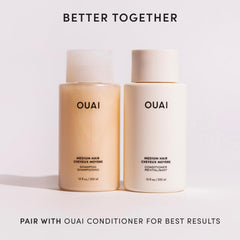 OUAI Medium Shampoo – huile coco-babassu pour hydratation légère.