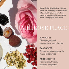 OUAI Parfum floral bergamote et lychee, bouteille avec arôme frais et élégant.