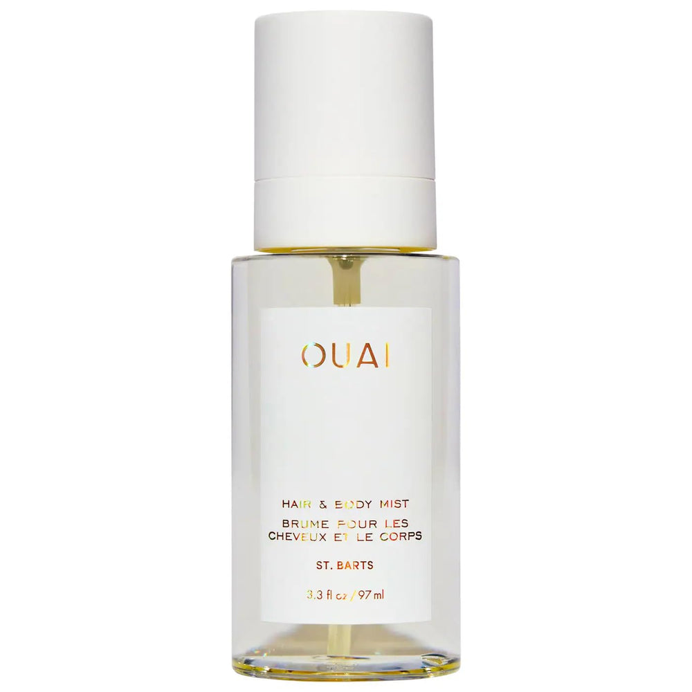 OUAI St. Barts bruma frasco: aroma tropical para cabello y cuerpo.