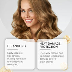 OUKPANE SuperMilk Primer cabello rizado o liso con brillo suave.