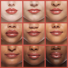 Oulac labial brillo metalico tridimensional para efecto espectacular.