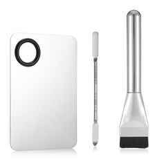 Ouligay set de espátula y paleta para maquillaje, base limpia y mezcla fácil.