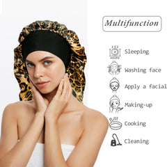 Bonnet satin floral de Oumrote, protege rizos y humecta sin frizz