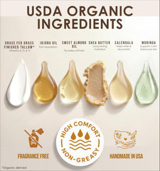 Our Earth Beauty crema de sebo de res facial, absorción rápida para piel seca.
