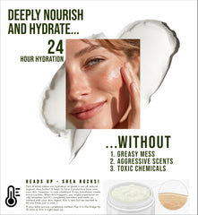 Our Earth Beauty ingredientes orgánicos jojoba y almendra usados en crema facial.