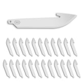 Lames RazorSafe Outdoor Edge 3 po, pack de 24, prêt pour remplacements rapides.