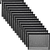 Outus bolsas malla con cremallera 15 piezas, colección negra, ideal para maquillaje y organización.