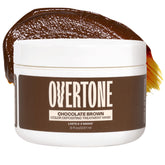 oVertone Chocolate Marrón se aplica en cabello seco para color y nutrición.