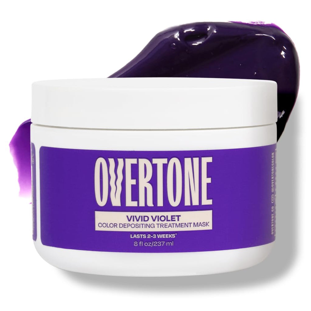 Acondicionador de color Overtone violeta, frasco de 8 oz para coloración semipermanente.