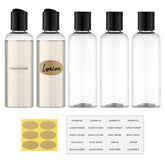 Owlyee botellas de viaje 100 ml, vertido cómodo para líquidos.