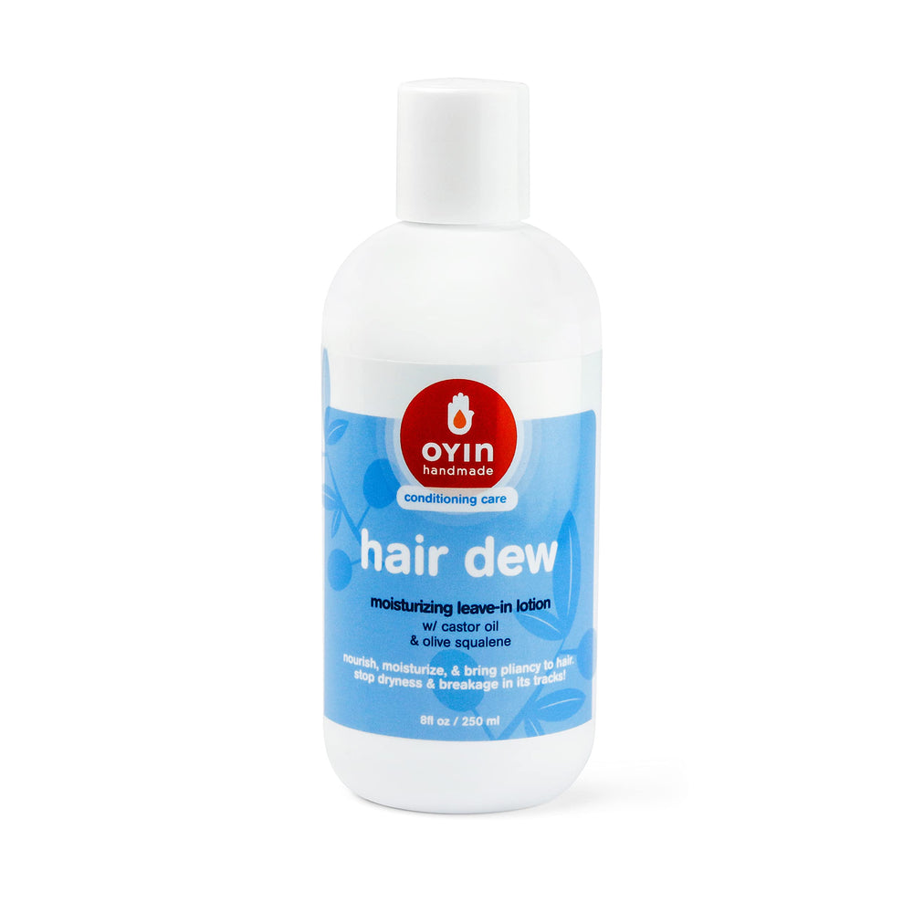 Oyin Handmade Hair Dew, botella de 237 ml, lista para uso diario y peinado fácilmente.