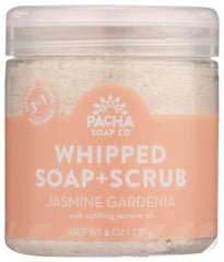Pacha Soap Co Jazmín Gardenia Jabón Batido en bote, hidratación suave para la piel diaria