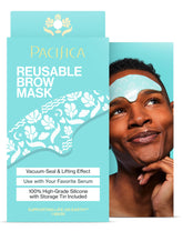 Pacifica Brow Mask en uso nocturno para suavizar líneas de expresión durante la noche