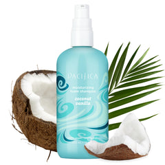 Pacifica coco-vainilla champú espuma, botella; hidratación ligera para cabello seco