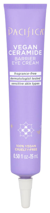Pacifica crema-ojos-barrier-ceramidas-envase: hidratación suave para piel sensible.