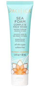 Pacifica limpiador facial en espuma marina mini para viaje, piel fresca.