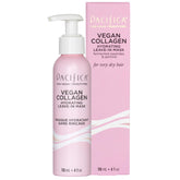 Pacifica mascarilla sin enjuague en botella, hidratación duradera para cabello dañado.