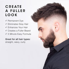Aplicación de color Pacinos en barba y cabello para acabado uniforme.