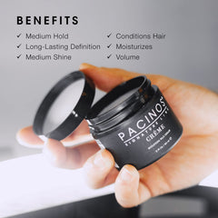 Pacinos Creme: brillo medio para un estilo natural y suave.