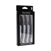 Pacinos Derma Blades: cuchillas de acero inoxidable para afeitado preciso.