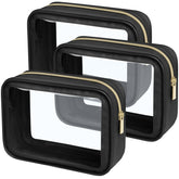PACKISM: bolsa maquillaje transparente mediana plegable para viaje